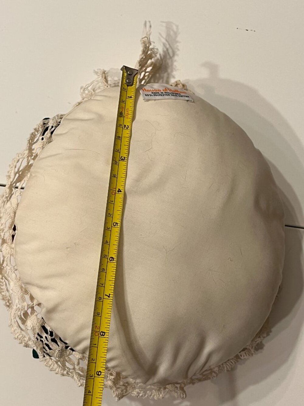 LIST AFTER AUCTION - House of Hatten Vintage 3D Rose Floral Decor Pillow (RARE) - Picture 10 of 14